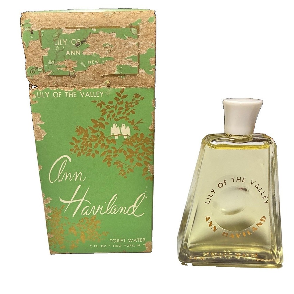 RARE VTG Ann Haviland Lily of the Valley Toilet Water Perfume 2oz Full W/ Box